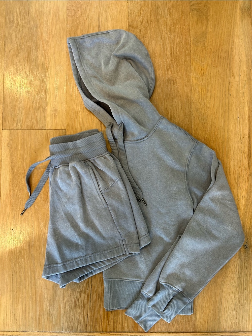 Zella Gray Women's Sweatshirt and Shorts Set